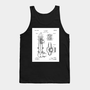 Fire Hydrant Patent - Fireman Fire House Art - White Tank Top